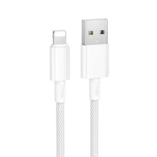 hoco. DU63 USB-A to lightning Braided Source charging data cable - White