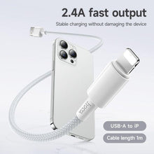 hoco. DU63 USB-A to lightning Braided Source charging data cable - White