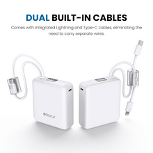iQuick Built-in Type-C and Lightning Cables Power Bank 10000mAh