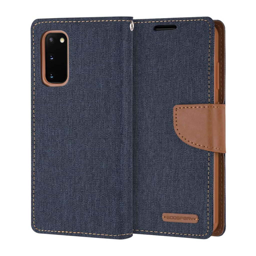 Goospery Blue Canvas Diary Case for Samsung Galaxy S10 Plus