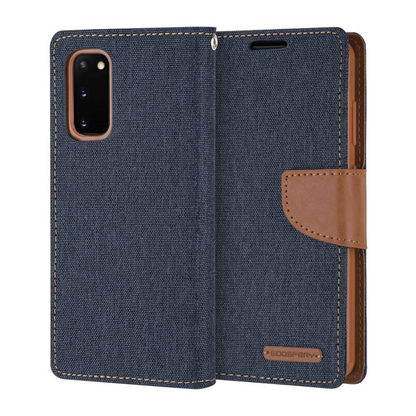 Goospery Blue Canvas Diary Case for Samsung Galaxy S10 Plus