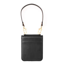 Hanman PU Flip Leather Wallet Cover Case for Samsung Galaxy Z Flip 5 - Black