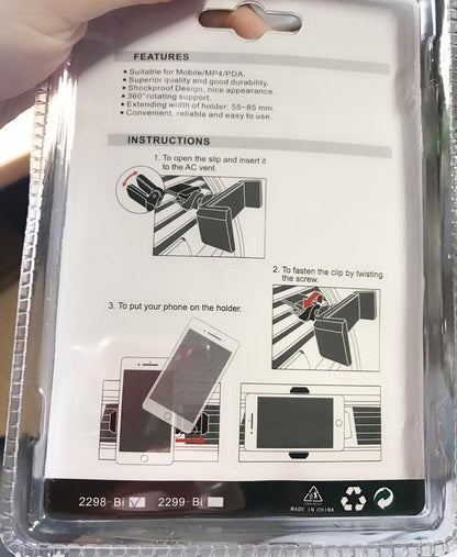 Fly air vent holder