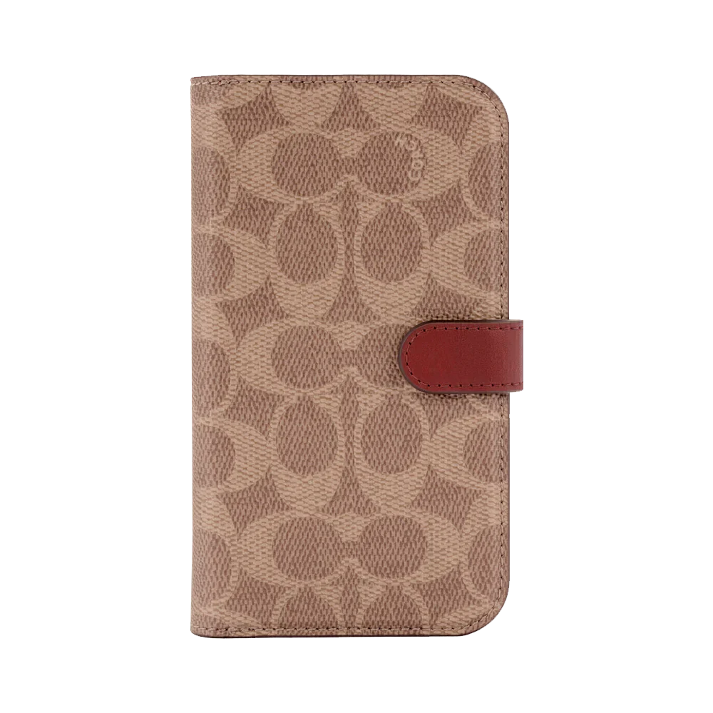 Coach Signature C Tan Wallet Case for iPhone 12 Pro Max