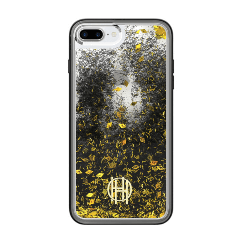 House of Harlow 1960 Black/Gold Liquid Glitter Case for iPhone 7/8 Plus