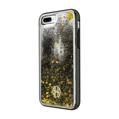 House of Harlow 1960 Black/Gold Liquid Glitter Case for iPhone 7/8 Plus