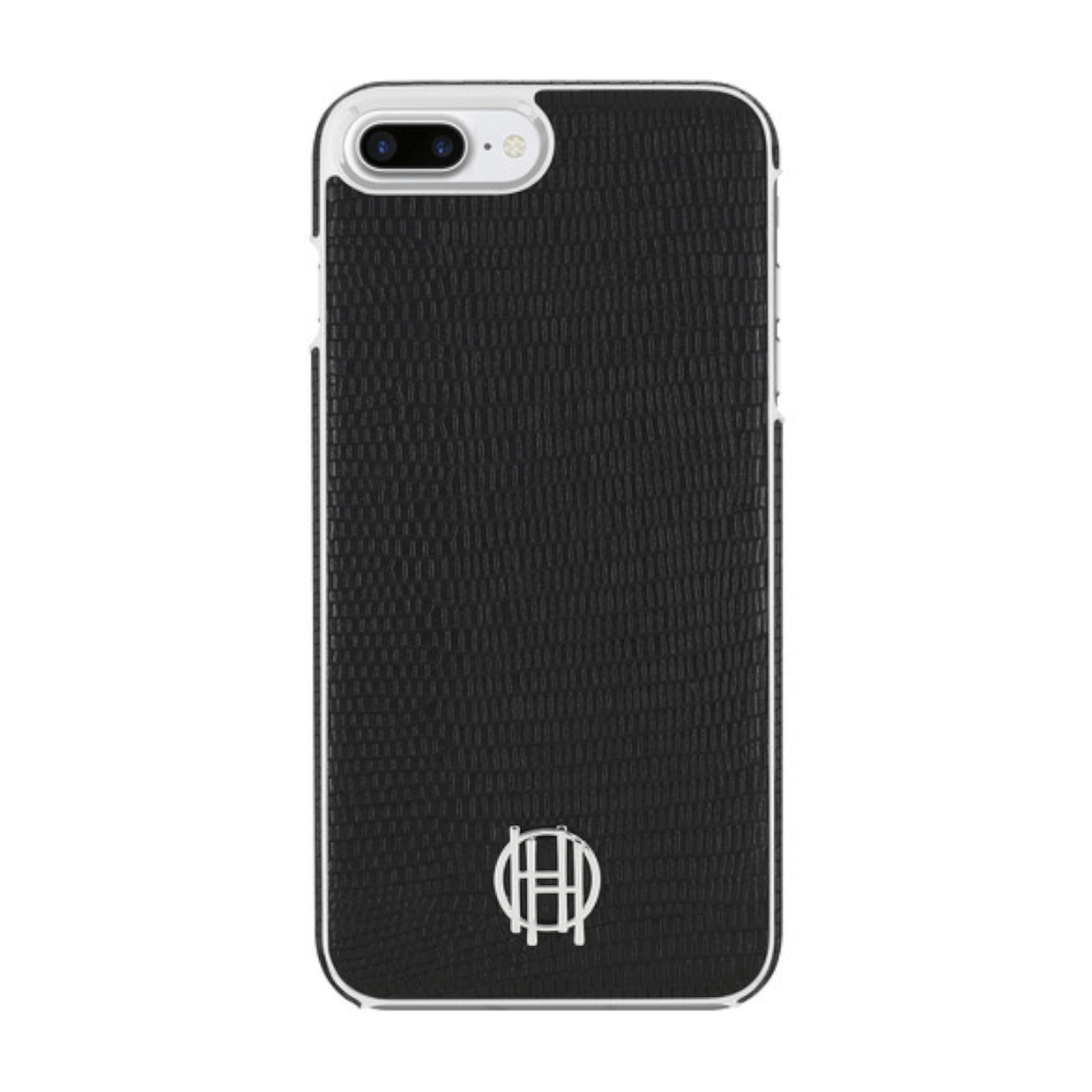 House of Harlow 1960 Black Lizard/Silver Metallic Case for iPhone 7/8 Plus