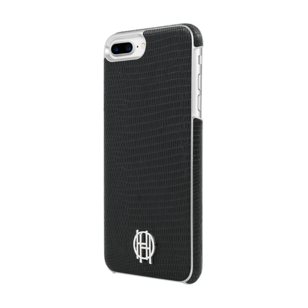 House of Harlow 1960 Black Lizard/Silver Metallic Case for iPhone 7/8 Plus