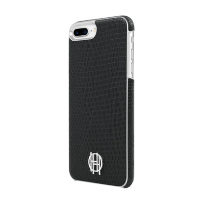 House of Harlow 1960 Black Lizard/Silver Metallic Case for iPhone 7/8 Plus