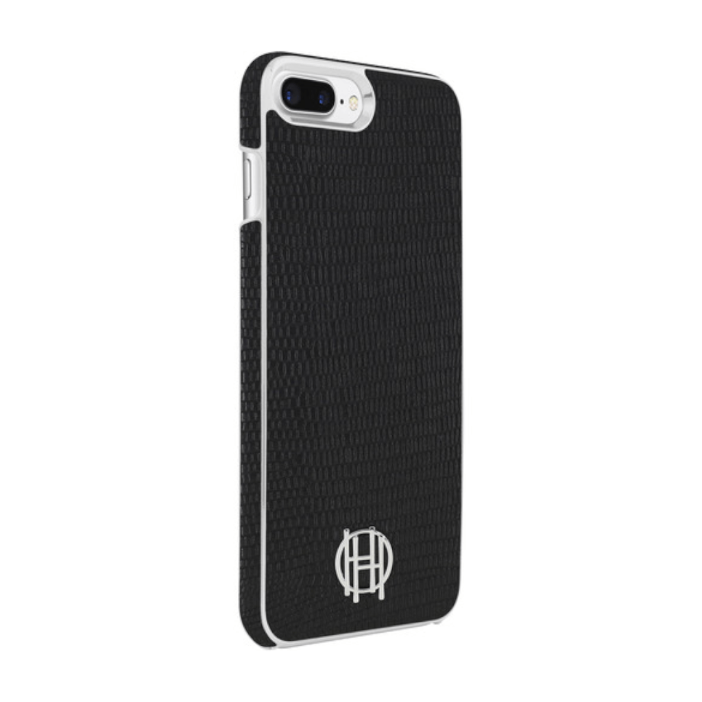 House of Harlow 1960 Black Lizard/Silver Metallic Case for iPhone 7/8 Plus