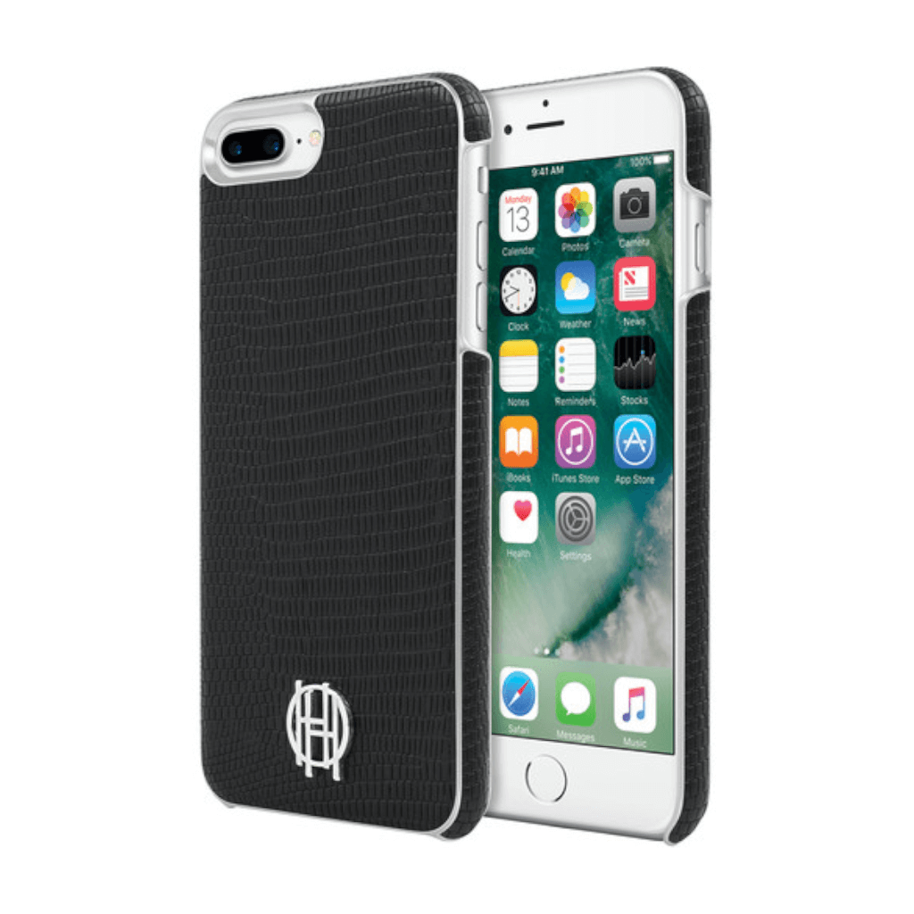 House of Harlow 1960 Black Lizard/Silver Metallic Case for iPhone 7/8 Plus