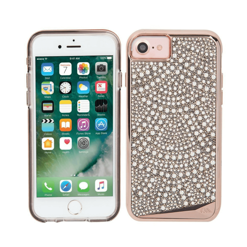 Case-Mate Brilliance Lace Rose Gold Pearl Crystal Case for iPhone 6/6s/7/8 Plus