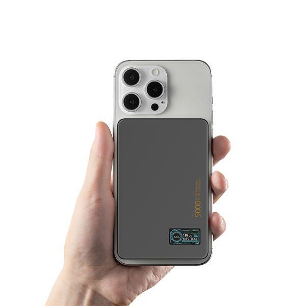 Lito Ultra Thin Magnetic Power Bank 5000MaH LP07 - Black
