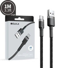 iQuick Braided Type C to USB Charging Cable 1M