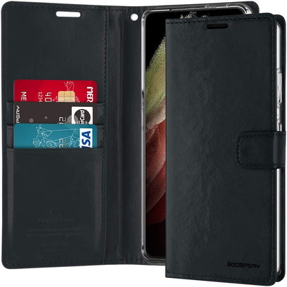 Hanman Leather Wallet Case Black for Google Pixel 6A 5G