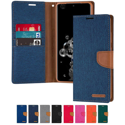 Goospery Wallet Case Blue for Galaxy S22