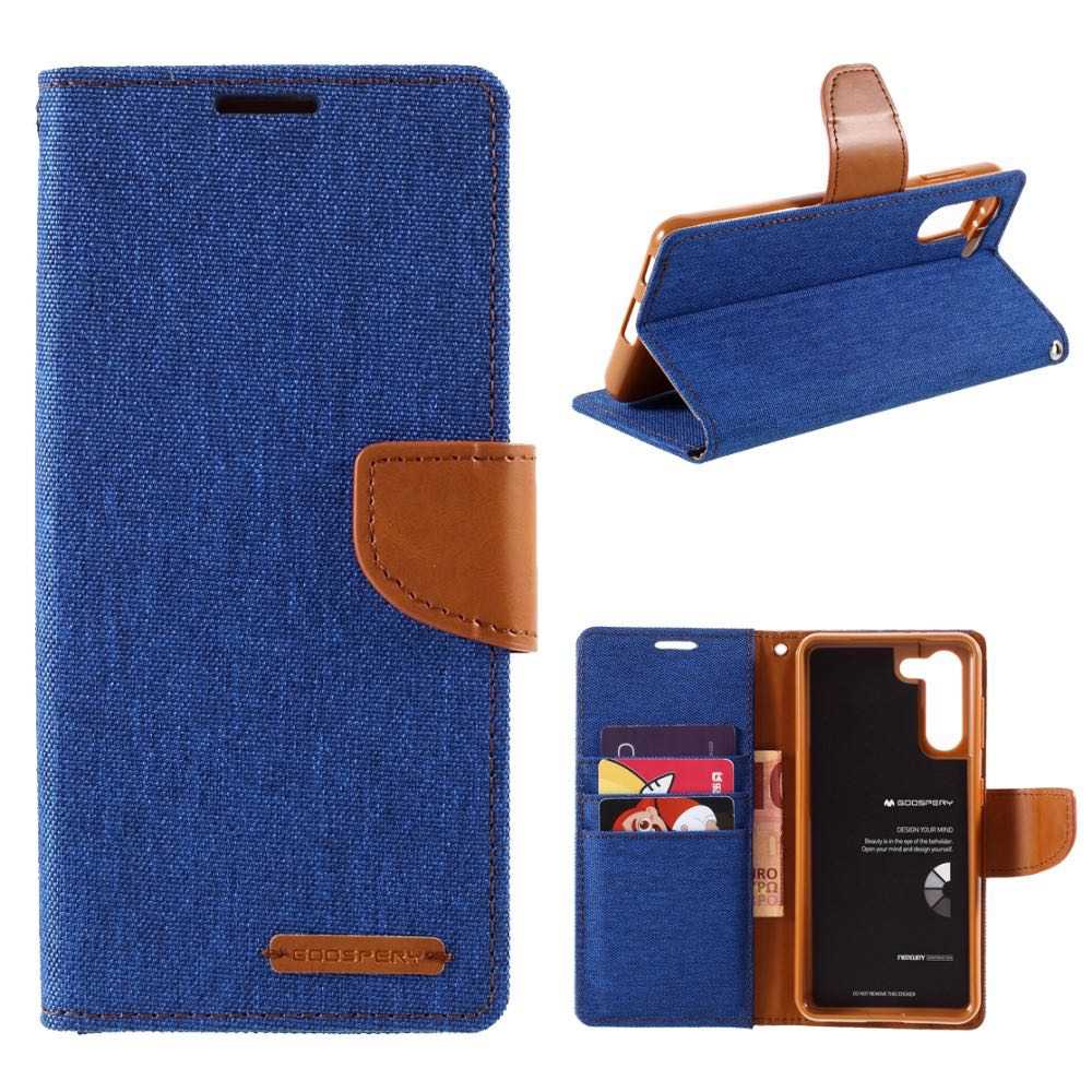 Goospery Wallet Case Blue for Galaxy S22
