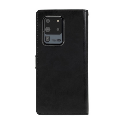 Goospery Mansoor Black Wallet Diary Case for Samsung Galaxy S20 Ultra