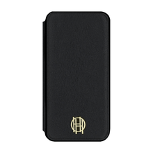 House of Harlow 1960 Black Leather Wallet/Gold Metallic Case for iPhone 7/8/SE (2020)