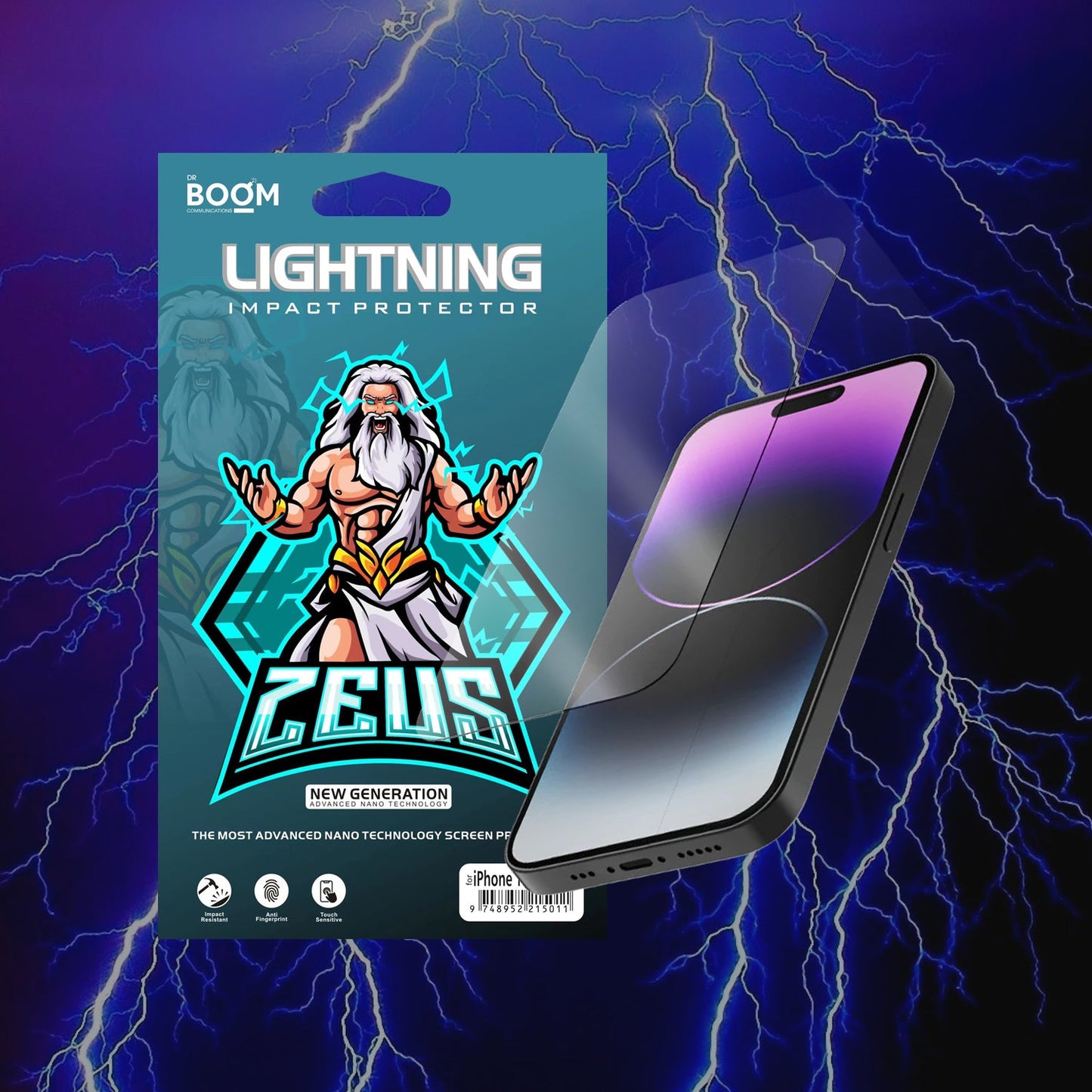 Zeus Lightning Impact Screen Protector for all iPhones